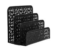 LAPYAPPE 1pièce Porte-Dossier Fer Noir avec Motifs Européens Organiseur de Documents à Compartiments pour Bureau et Maison Support de Courrier Multifonctionnel Robuste