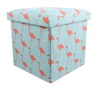LAPYAPPE 1pièce Tabouret de Rangement Pliable Tissu Modèle Flamant Siège Multifonction avec Grand Volume pour Salon Chambre ou Salle de Jeux