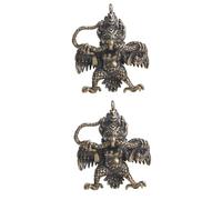 LAPYAPPE 2 Pendentifs Porte-Clés en Laiton Vieilli, Style Rétro, Accessoires Décoratifs DIY, Lot de 2, pour Paquet, Délicats et Élégants