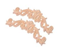 LAPYAPPE 2 Pièces Appliques Bois Sculpté Européen Décor Mural Rétro Non Peint Ornements Décoratifs pour Meubles Portes Armoires et Tables Style Victorien Élégant