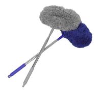 LAPYAPPE 2 Pièces Plumeau Télescopique en Acier Inoxydable et Fibre pour Nettoyage Polyvalent, Manche Extensible 88 Pouces, pour Ventilateurs de Plafond Hauts et Rangement Facile