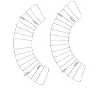 LAPYAPPE 2 pièces Support de Filtration Huile Acier Inoxydable Rack de Drainage Semi Circulaire Pratique pour Cuisson et Friture Résistant et Facile à Nettoyer Adapté pour Cuisine et