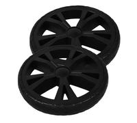 LAPYAPPE 2pcs Roue de Caddie de Courses en Plastique Noir Capacité D’escalade D’escalier et Installation Facile, Remplacement pour Chariot Pliable et Poussette