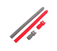 LAPYAPPE 2pièces Housse De Protection Antidérapante Compatible avec Apple Pencil Étui Silicone Souple pour Stylo Couleurs Rouge Et Gris Protection Anti-Chute Et Design Cartoon