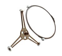 LAPYAPPE 2pièces Support pour Plateau Tournant Micro-ondes Anneau Rotatif et Support Triangulaire Stabilisateur pour Plateau Verre Compatible avec Four Micro-ondes de Différentes