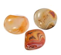 LAPYAPPE 3 Pierres D'agate Sardonyx Naturelles Irrégulières Polies pour Contemplation et Projets Artistiques, Favorisant la Clairvoyance les Capacités Psychiques Couleur Couleur Aléatoire