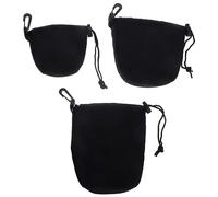 LAPYAPPE 3pièces Housse Objectif Néoprène avec Cordon Serrage Résistant à Eau Et Chocs Pochette De Rangement pour Objectifs Appareil Photo Reflex Protection Anti-poussière Et Chocs