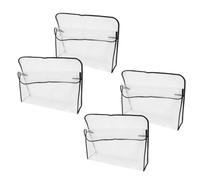 LAPYAPPE 4 Pièces Housse de Protection Imperméable en PVC Transparent pour Dossier de Chaise de Coiffure, Facile à Installer, Protège Produits Chimiques en Salon de Beauté