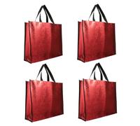 LAPYAPPE 4pièces Lot de Cadeaux Réutilisables Sacs Épicerie Portables Sacs Fourre-Tout Décoratifs