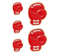 LAPYAPPE 5 Pièces Broche Bijoux Moufles de Boxe en Alliage de Zinc Rouge, Accessoire Solide et Sportif, comme Souvenir pour Fêtes et Événements
