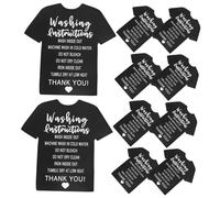 LAPYAPPE 50 Étiquettes de Guide de Lavage pour T-Shirts, Papier Noir, Instructions Détaillées D’Entretien des Vêtements, Lot de 50 pour Prolonger la Durée de Vie