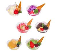 LAPYAPPE 6 Pièces Modèle Réaliste de Dessert en PVC, Gâteau Artificiel pour Décoration, Accessoire Photographique et Décor de Boulangerie ou Restaurant Couleur Aléatoire