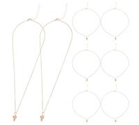 LAPYAPPE 8 Pièces Collier Pendentif Pizza en Alliage Doré, Bijou Créatif Finement Travaillé Pendentif Fromage, Présent Fête des Mères et Usage Quotidien