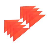 LAPYAPPE 8pièces Drapeaux de Sécurité Triangulaires pour Garçon Fille Drapeaux Réfléchissants pour Vélo Scooter et Remorque Résistants Déchirure Compatibles Tige Rouge