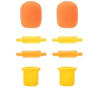 LAPYAPPE Accessoire Microphone en Éponge et Silicone Orange, Bonnette Anti-vent pour Interviews et Salles de Réunion, Protection Micro Antidérapante, 1 Set