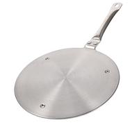 LAPYAPPE Adaptateur Induction Plaque en Acier Inoxydable avec Surface Lisse et Poignée Amovible Cuisine Diffuseur de Chaleur et Facile à Utiliser