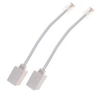 LAPYAPPE Adaptateur Rj45 vers Rj11 Facile à Utiliser pour Ligne Téléphonique, Liaison Solide en Abs et Cuivre Lot de 2 Pièces, pour Réseau Ethernet et Téléphone