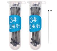 LAPYAPPE Aiguilles de Prélèvement Entomologie Inox 200 Pcs 2 Flacons de Rangement pour Spécimens Insectes Multi-tailles Kit Collection Scientifique Style Aléatoire