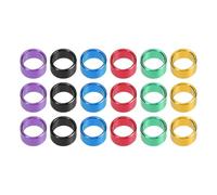 LAPYAPPE Anneaux Ouverts pour Pattes D’Oiseaux en Aluminium 18 Pièces Couleur Aléatoire