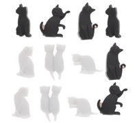 LAPYAPPE Antidérapants 12pcs en Silicone Forme Chat de Verre Couleurs Couleur Aléatoire pour Identifier Verre à Vin Fête et Dîner