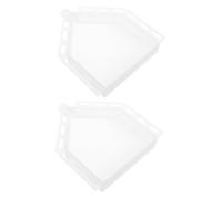 LAPYAPPE Bac à Eau pour Climatiseur en Plastique Blanc 2 Pcs, Bac de Récupération des Condensats pour Groupe Extérieur, Facile à Installer, pour Fête D'été en Extérieur
