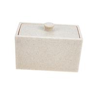 LAPYAPPE Boîte De Rangement Cosmétique 2 Compartiments Compacte en Couvercle, Boîte à Et Coton Démaquillant, pour Salle De Bain Et Meuble-lavabo, Rangement Polyvalent Et Léger