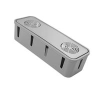 LAPYAPPE Boîte de Rangement pour Multiprises Gris Grosse Capacité, Gestionnaire de Câbles Multifils, Boîte de Câble de Chargement Pratique pour Bureau et Maison, Support de Prise