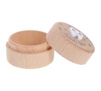 LAPYAPPE Boîte Légère et Résistante à L'usure en Bois Marron Motif Cartoon pour Dents de Lait pour Conserver Souvenirs de Croissance des Garçon et Filles