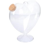 LAPYAPPE Bouteille Flottante Transparente et pour Stocker Petits Objets et Messages de Souhaits en Verre avec Bouchon en Liège en Bois, Multi-Fonctionnelle Facile à Utiliser