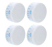 LAPYAPPE Bouton de Commande Thermique Blanc Abs pour Réfrigérateur et Congélateur, 4 Pièces, Réglage Précis Température, Remplacement du Bouton Tournant