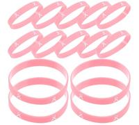 LAPYAPPE Bracelet en Silicone Rose, Lot de 20 Pièces, Sensibilisation Santé | Style Simple et Chic, Finition Lisse et Brillante, pour Événement, Sport et Soutien Collectif