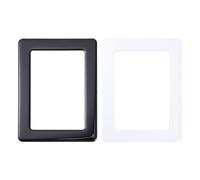 LAPYAPPE Cadres Photo Magnétiques Décoration Murale Créative Lot de 2 Blancs en Pvc Aimant en Caoutchouc pour Bureau et Maison
