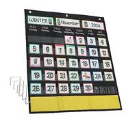 LAPYAPPE Calendrier Mural Poche Éducatif pour Garçon Fille Calendrier Hebdomadaire Suspendu Outil Apprentissage Préscolaire pour Salle de Classe et Maison Affichage Pratique pour