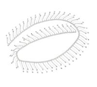 LAPYAPPE Chaîne Décorative à Pompons Légère et Portable en Argentée en Alliage, Style Créatif et Simple pour pour Couture et Décoration