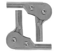LAPYAPPE Charnière Pliante Autobloquante Accessoire Mobilier 2 Pièces pour Canapé 3 Positions Argenté, Capacité Lourde Transition pour Chaise de Plage et Toile