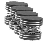 LAPYAPPE Coussinet D'isolation Haut-Parleur Ressorts pour Audio HiFi, Ensemble 4 Pièces, Antidérapant Silicone, Pieds Amortisseurs Vibration, Protection Sol pour Passionnés de Son, Noir