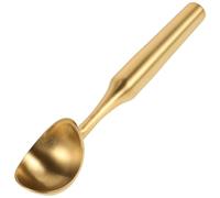LAPYAPPE Cuillère à Glace en Acier Inoxydable Or avec Poignée Longue pour Fête, pour Fruits, Biscuits et Desserts D'été, Outil de Cuisson Pratique et Antiadhésif