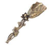 LAPYAPPE Cuillère à Thé en Cuivre Pur Mini Spatule Fleur de Lotus pour Accessoires de Thé Cadeaux Thé