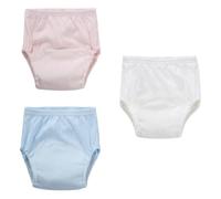 LAPYAPPE Culottes D'apprentissage pour Bébé en Coton 4 Couches Membrane Tpu Imperméable, Lot de 3 Pièces Confortables pour Entraînement la Propreté Couleur Aléatoire
