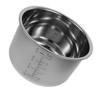 LAPYAPPE Cuve Intérieure 4l en Acier Inoxydable pour Cuiseur de Riz | Graduations, Conception Portable Polyvalente, Remplacement pour Appareil Électrique, Finition Argentée 1 Pièce