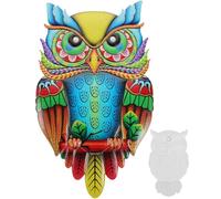 LAPYAPPE Décoration Murale Hibou en Fer Forgé Bleu, Sculpture Suspendue Facile à Installer pour Salon et Chambre, Art Mural Simple et Polyvalent
