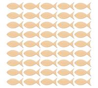 LAPYAPPE Découpes de Poissons en Bois Faciles à Peindre Non Finition 200 Pièces 40x19mm et Décoration Artisanale pour Garçon et Filles Activités Créatives