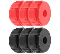 LAPYAPPE Écrous de Cymbale à Dégagement Rapide Accessoires D'installation pour Batterie Lot de 6 en Plastique Noir et Rouge Pièces de Rechange Compactes et Légères, Compatibles Stands