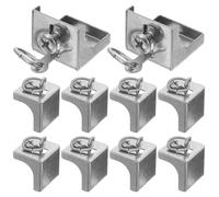 LAPYAPPE Embouts de Rail à Rideaux Accessoires pour Rail de Rideau Intérieur 10pcs en Acier Inoxydable Argenté, Design Embout de Fin pour Fixation Sécurisée