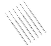LAPYAPPE Ensemble de 6 Aiguilles à Poinçonner en Aluminium Argenté, Outil de Sculpture pour Poterie, Finition Rapide et Précis, Matériel de Poterie Professionnel