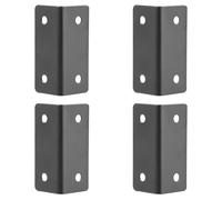 LAPYAPPE Équerres d'Angle en L 4 Pcs 27X60 MM Acier Inoxydable Noir Support d'Étagère Angle Droit Raccord de Fixation Meuble Robuste pour Bibliothèque et Étagère Murale
