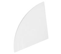 LAPYAPPE Étagère d'angle Murale Triangulaire D'éventail 25 Cm Blanc, Support de Rangement Mural en Bois-Plastique Kit Vis et Tournevis, Adaptée Cuisine, Salle de Bain et Bureau