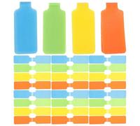 LAPYAPPE Étiquettes de Câble Électrique Auto-adhésives en Nylon, Robustes et Multicolores, Lot de 50 Pièces pour Identification et Classement des Câbles Réseau Charge