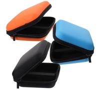 LAPYAPPE Étui de Rangement Étanche pour Disque Dur 2,5 Pouces en Eva Fermeture Éclair Lisse, Lot de 3 Pièces, Sacoche Portable pour Disques Durs et Chargeurs