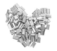 LAPYAPPE Feuillard D'emballage Joints pour Sangle en Acier Galvanisé Argenté, Manuel, pour Largeur 16mm et Épaisseur 0,6-1,2mm, 1kg, Emballage la Main